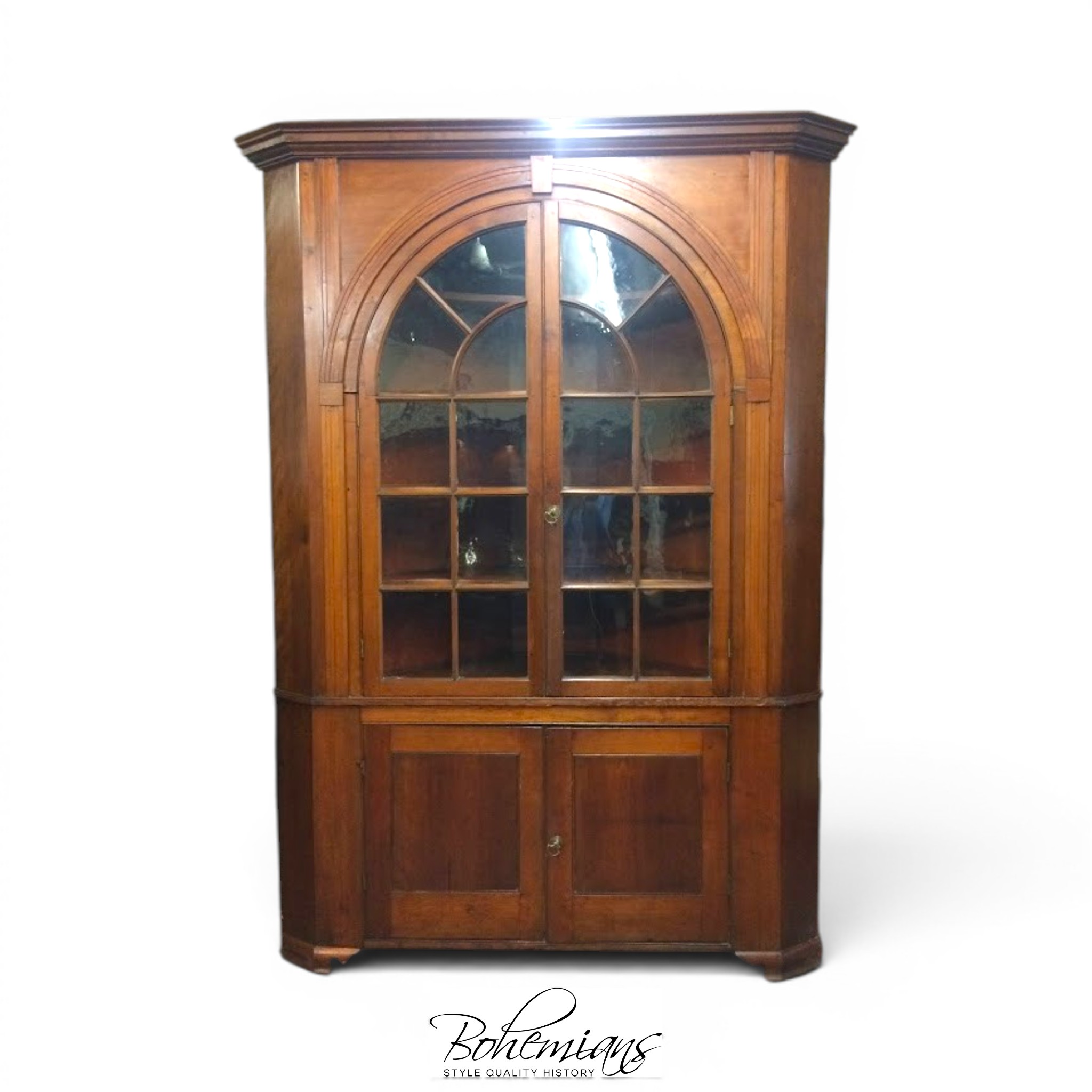 Antique Corner Cupboard, American Cherry Corner Cabinet