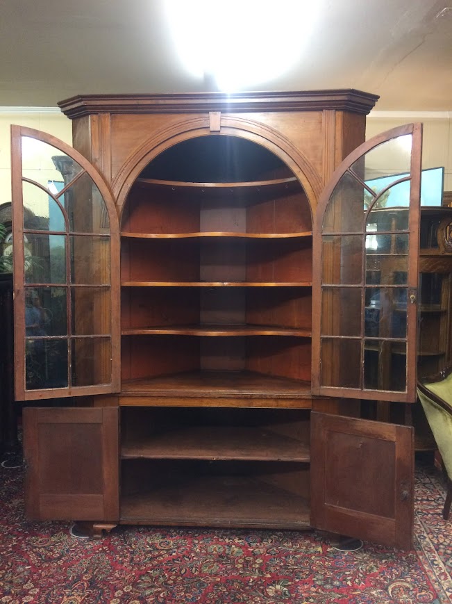 Antique Corner Cupboard, American Cherry Corner Cabinet - Image 11