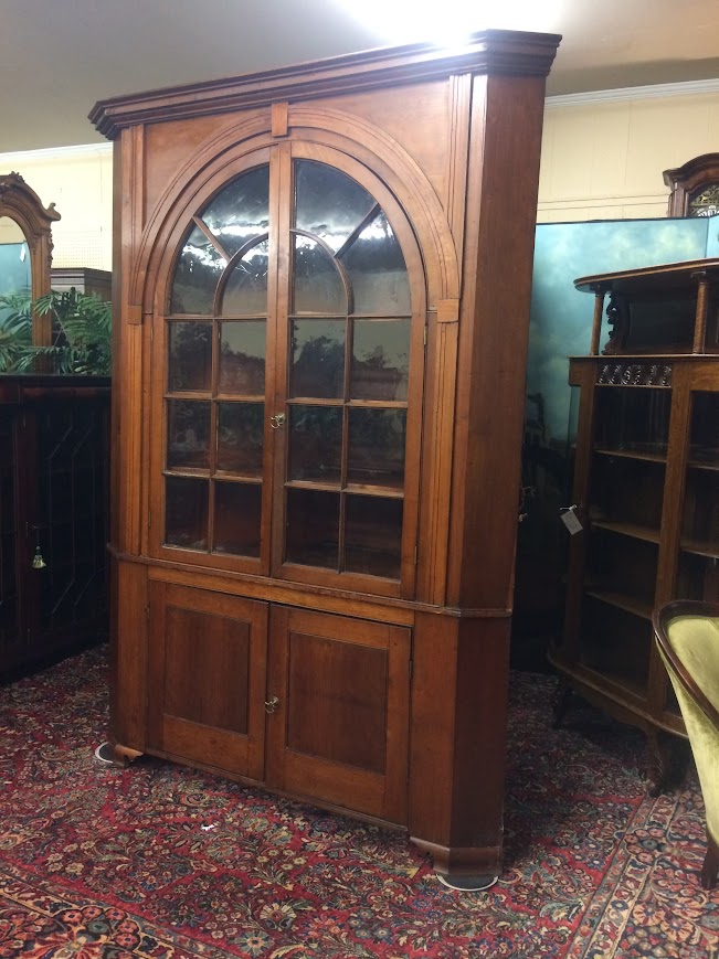 Antique Corner Cupboard, American Cherry Corner Cabinet - Image 4
