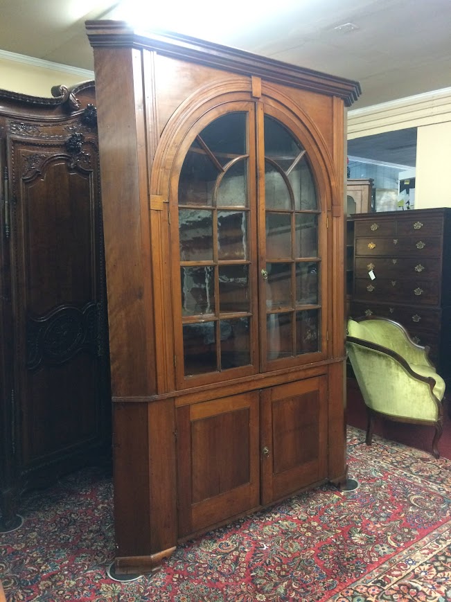 Antique Corner Cupboard, American Cherry Corner Cabinet - Image 6