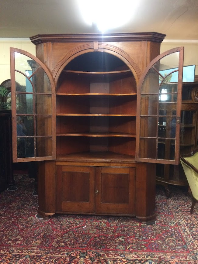 Antique Corner Cupboard, American Cherry Corner Cabinet - Image 8