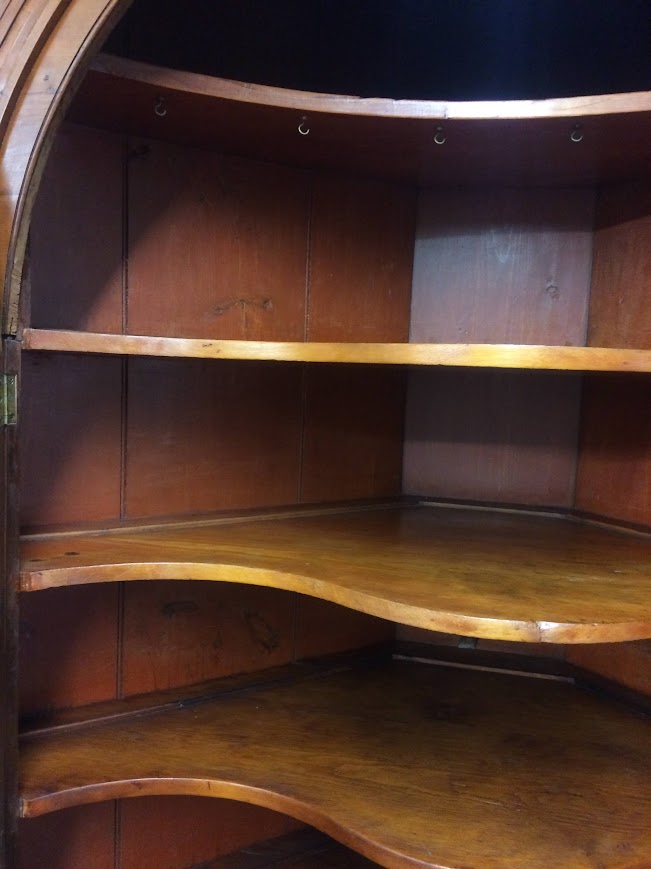 Antique Corner Cupboard, American Cherry Corner Cabinet - Image 9