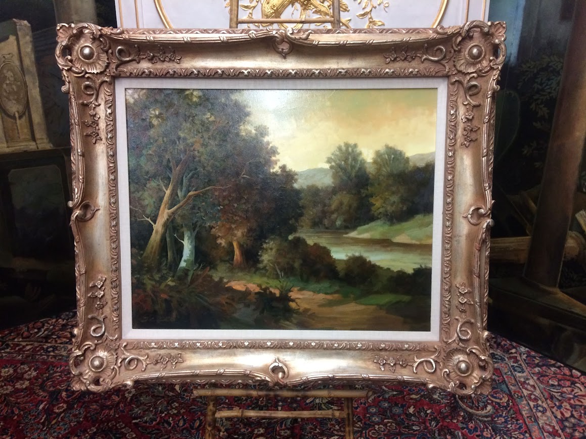 Vintage Giclee Landscape Artwork, Framed Artwork on Canvas - Image 2