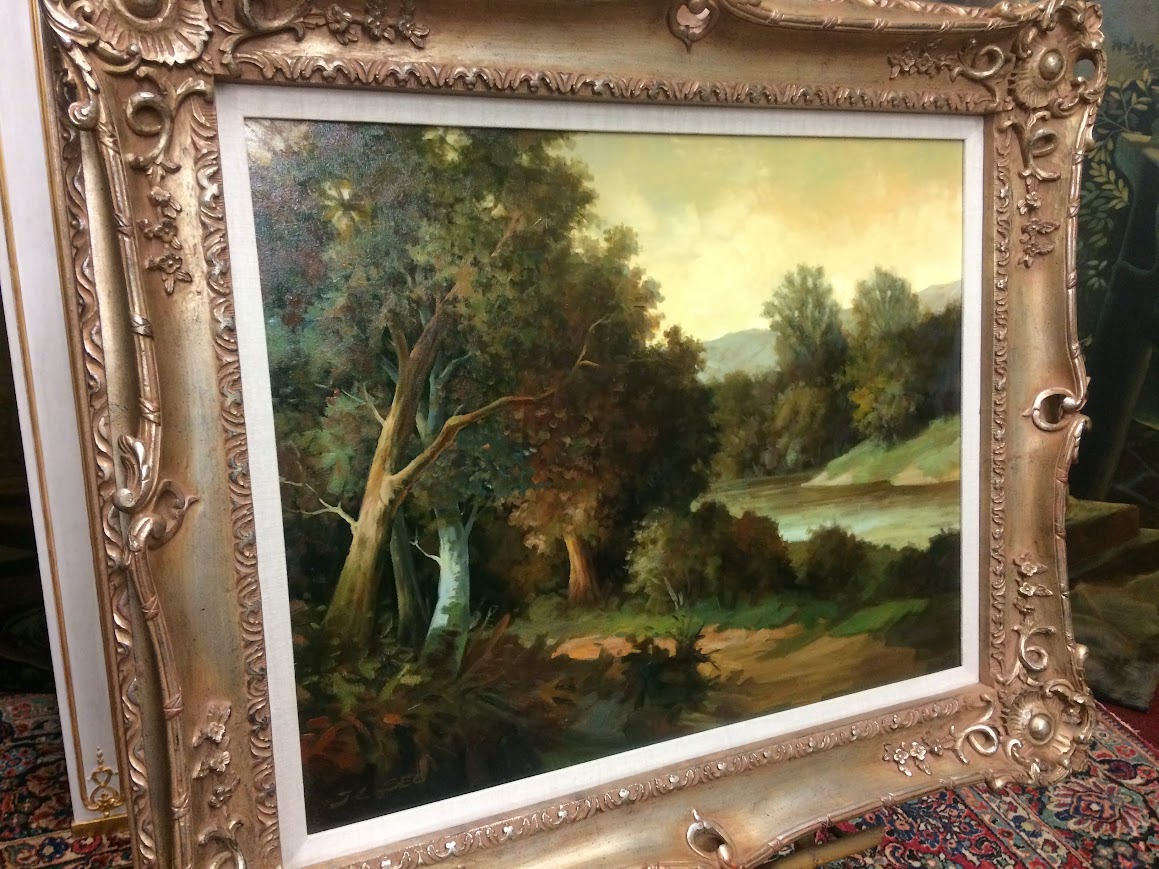 Vintage Giclee Landscape Artwork, Framed Artwork on Canvas - Image 4