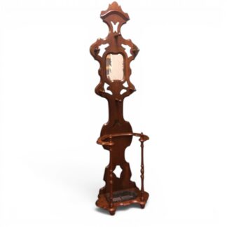 Antique Hall Tree, Victorian Hat Rack with Umbrella Stand