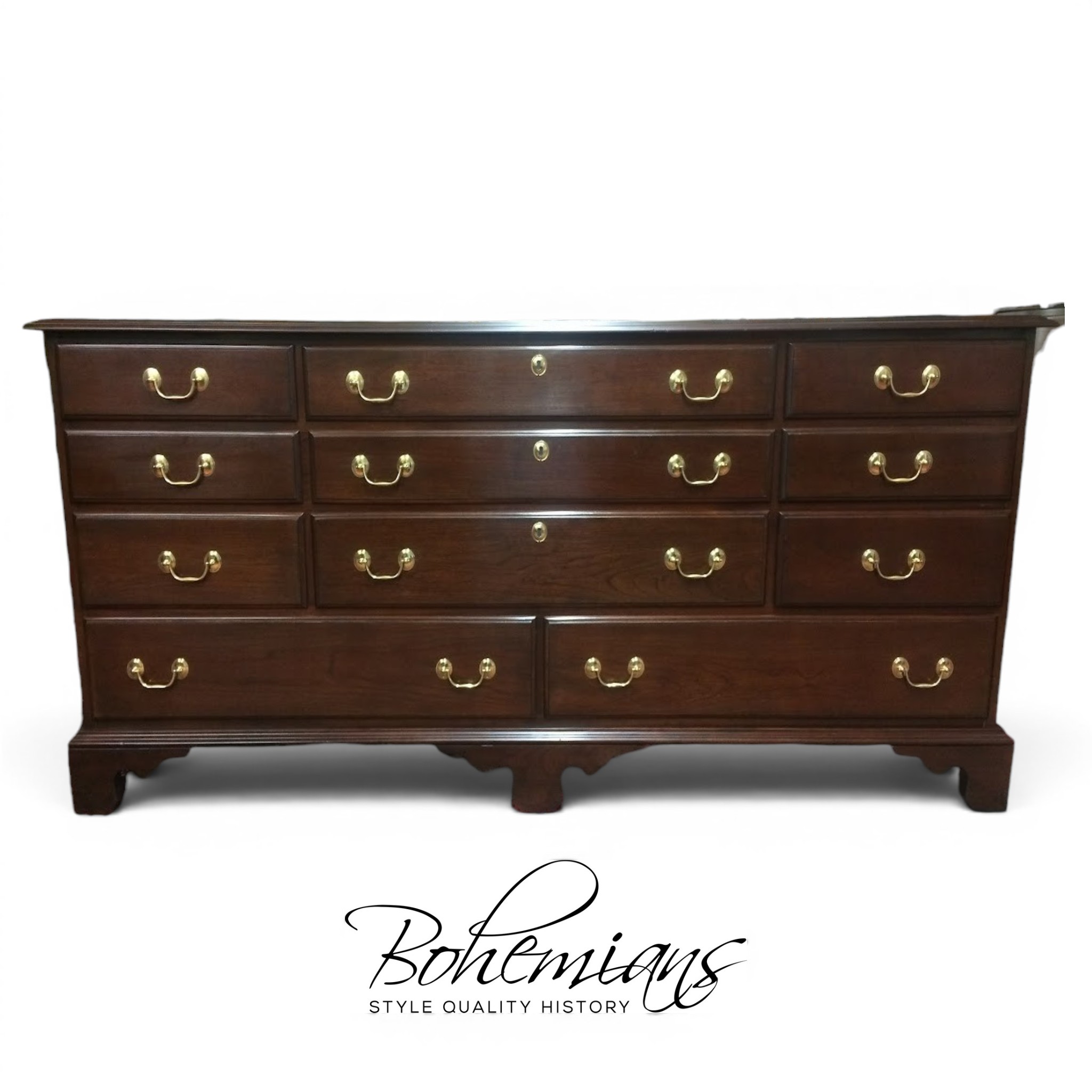 Vintage Dresser, Eleven Drawer Dresser, Harden Furniture