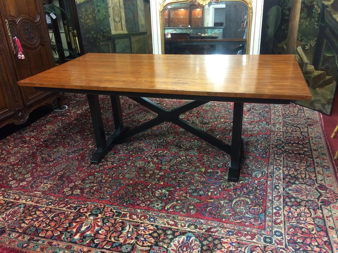 Vintage Trestle Table, Dining Table, Nichols and Stone Furniture - Image 2