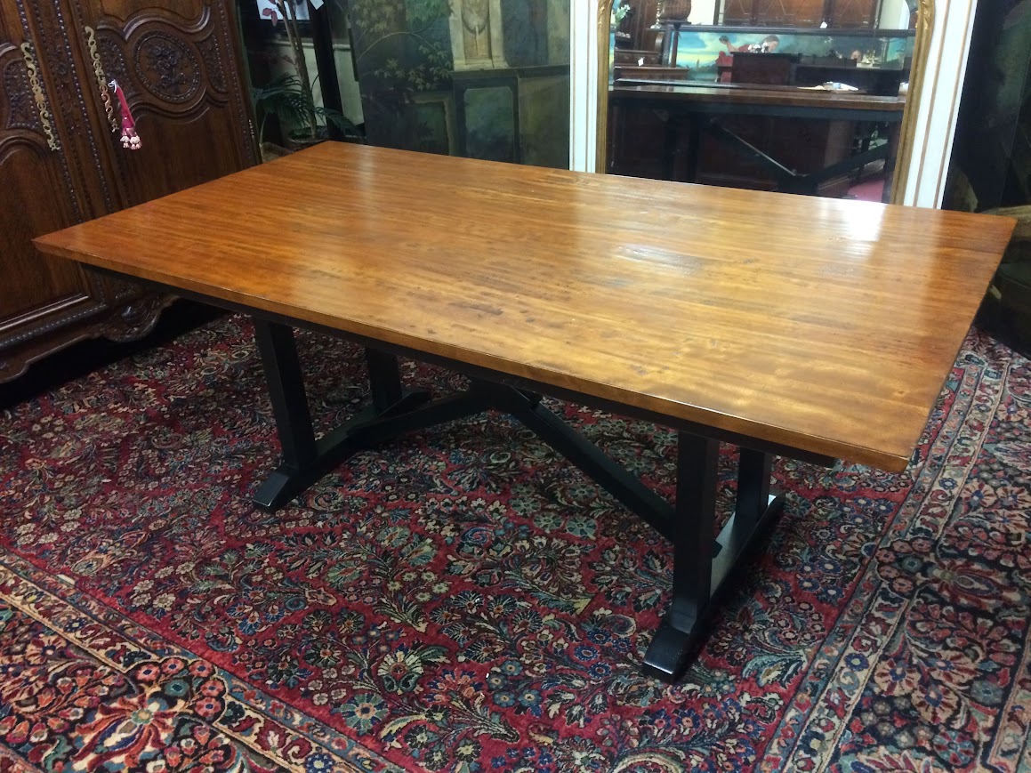 Vintage Trestle Table, Dining Table, Nichols and Stone Furniture - Image 3