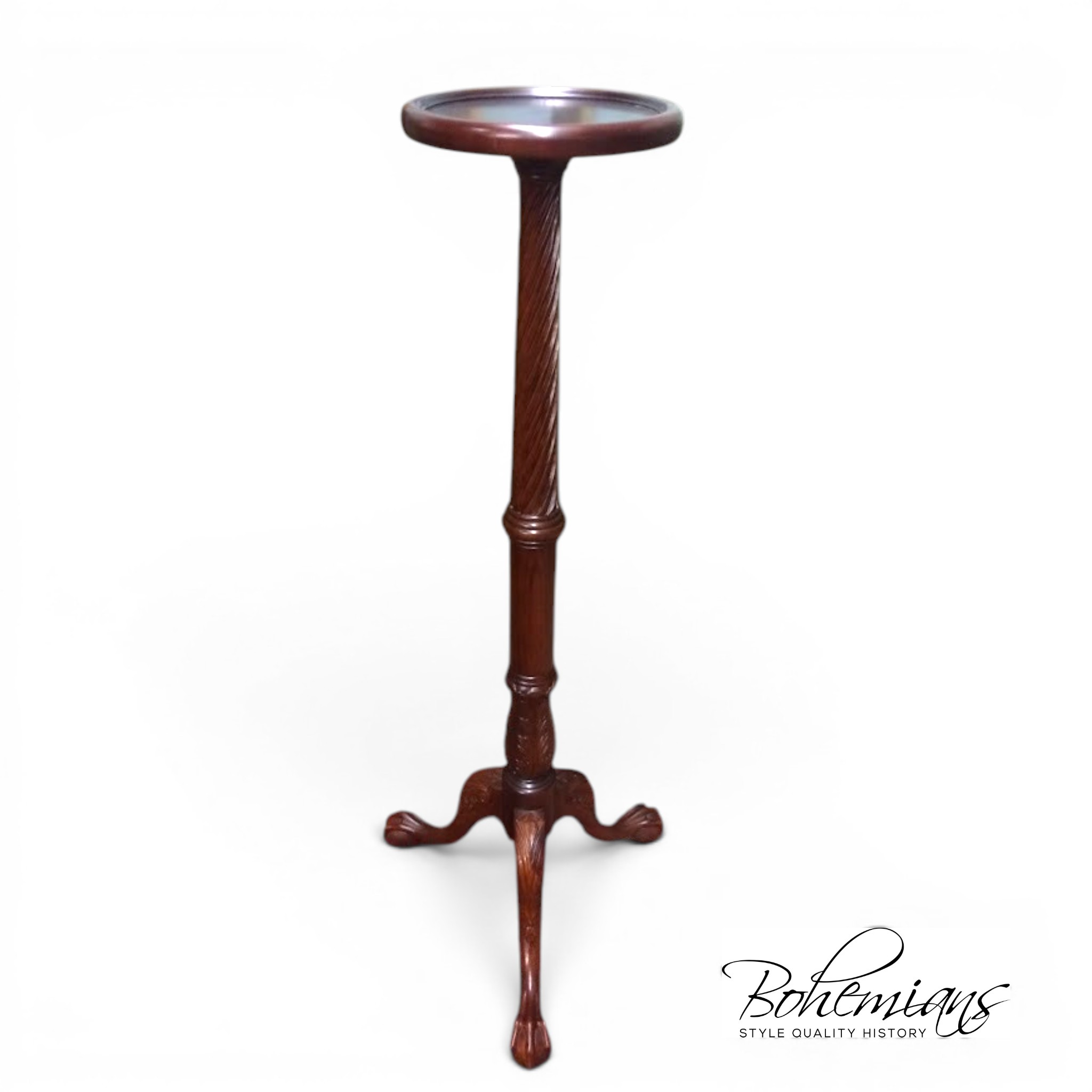 Vintage Mahogany Plant Stand, Pedestal