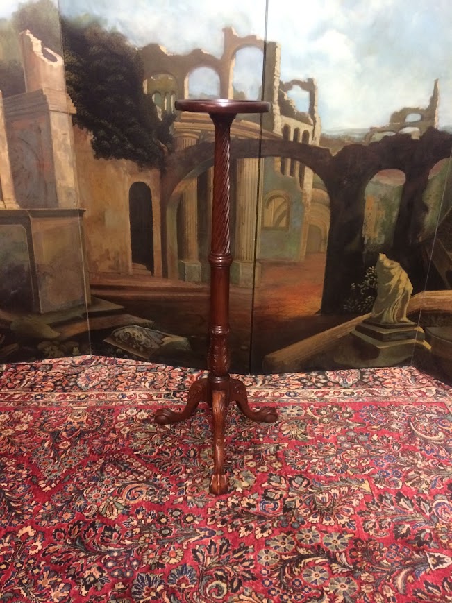 Vintage Mahogany Plant Stand, Pedestal - Image 3