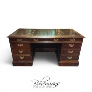 Vintage Executive Desk, Leather Top Desk, Sligh Furniture