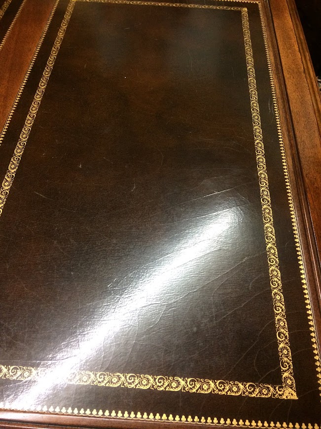 Vintage Executive Desk, Leather Top Desk, Sligh Furniture - Image 12