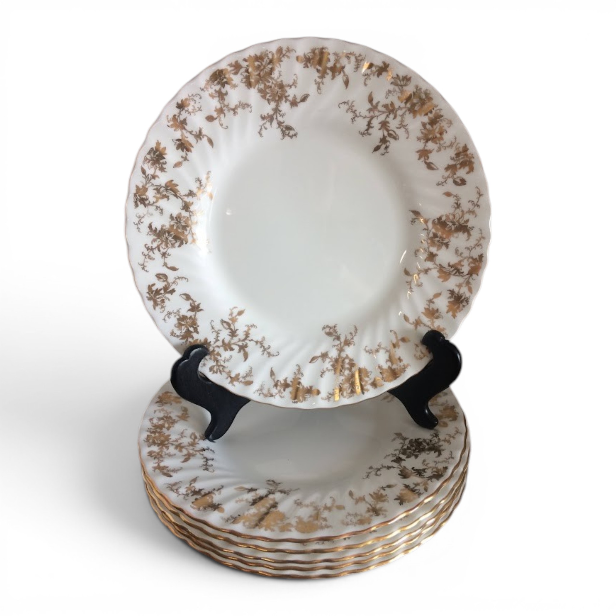 Vintage Minton Plates, "Ancestral" Pattern Plates, Luncheon Plates Set of Six