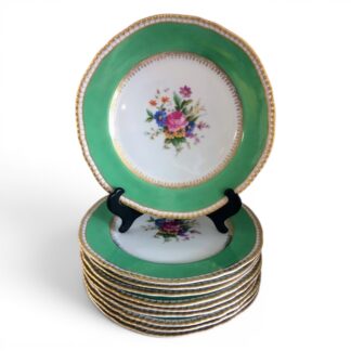 Porcelain Dinner Plates, Bavarian Plates, Set of Ten