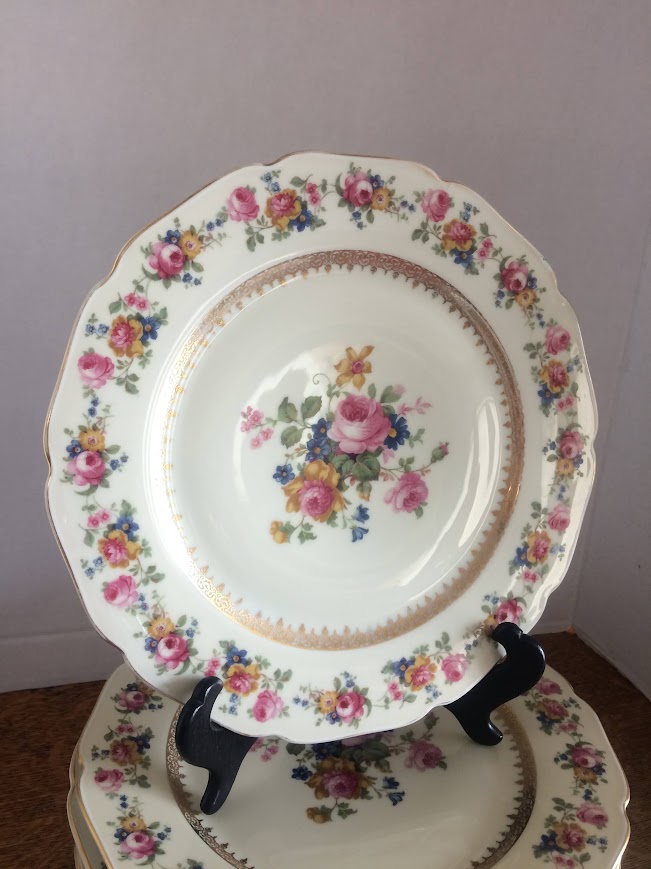 Vintage Dinner Plates, Czechoslovakia China, Set of Eight - Image 3