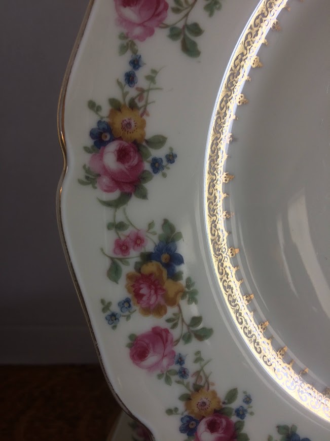 Vintage Dinner Plates, Czechoslovakia China, Set of Eight - Image 4