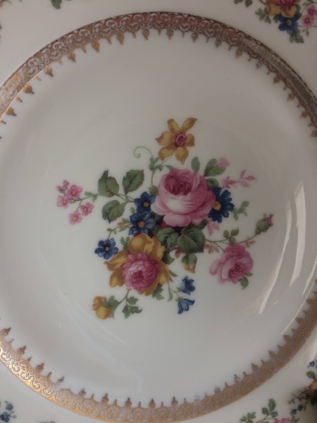 Vintage Dinner Plates, Czechoslovakia China, Set of Eight - Image 5