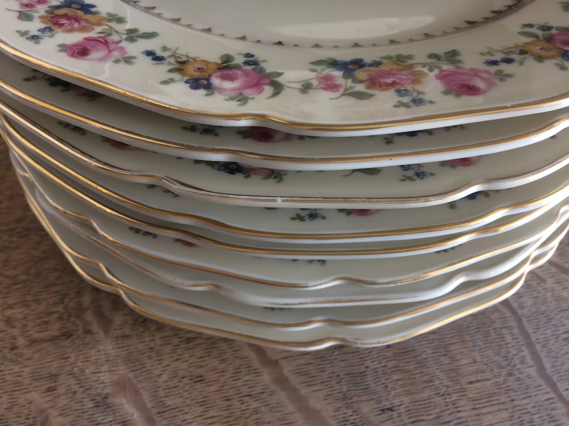 Vintage Dinner Plates, Czechoslovakia China, Set of Eight - Image 6