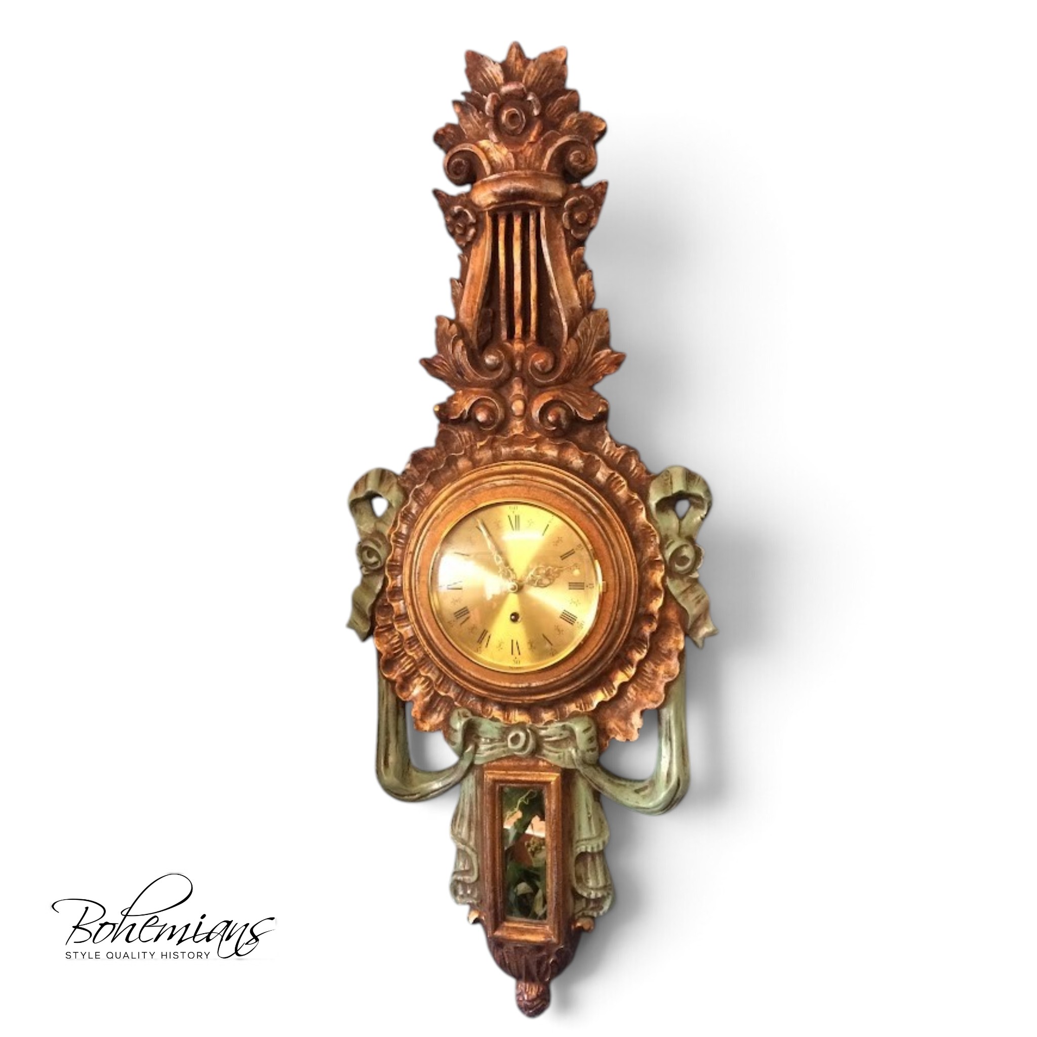 Vintage French Style Wall Clock, Decorator Wall Clock