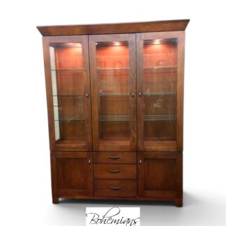 Vintage China Cabinet, Contemporary Display Cabinet, Ethan Allen Furniture