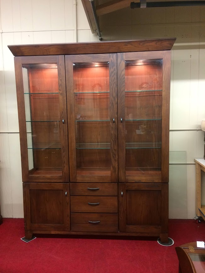 Vintage China Cabinet, Contemporary Display Cabinet, Ethan Allen Furniture - Image 2