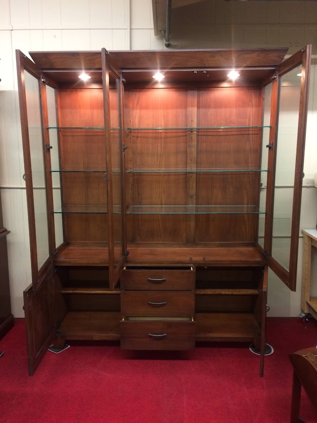 Vintage China Cabinet, Contemporary Display Cabinet, Ethan Allen Furniture - Image 5