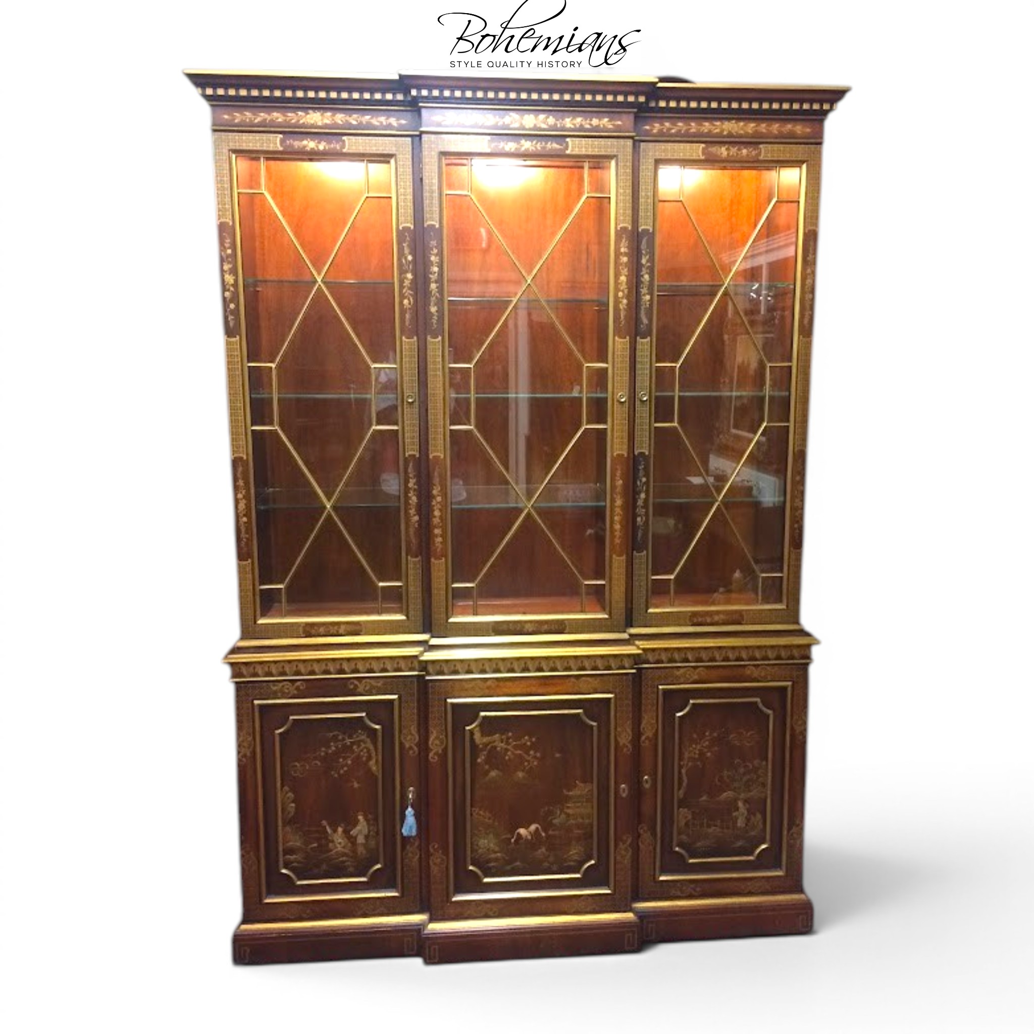 Vintage Chinoiserie Cabinet, Kindel Furniture