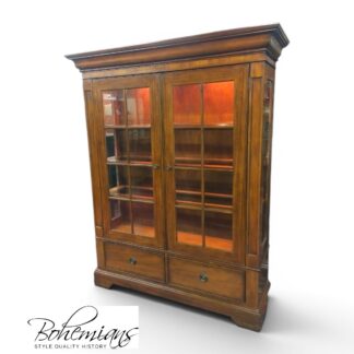 Vintage Sligh Furniture Cabinet, Curio Cabinet, Bookcase