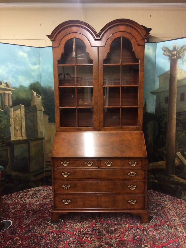 Vintage Secretary Desk, Double Bonnet Secretary Desk - Image 2