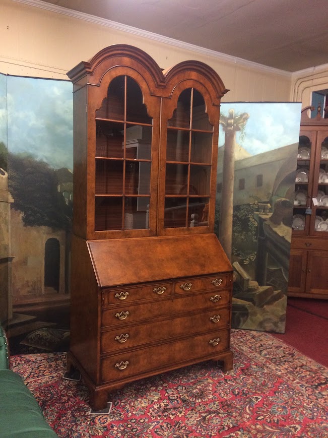 Vintage Secretary Desk, Double Bonnet Secretary Desk - Image 5
