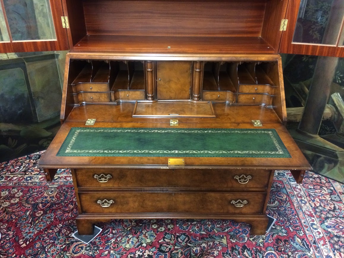 Vintage Secretary Desk, Double Bonnet Secretary Desk - Image 7