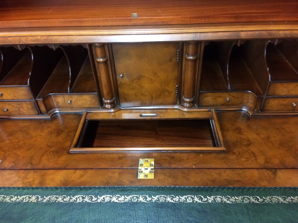 Vintage Secretary Desk, Double Bonnet Secretary Desk - Image 8