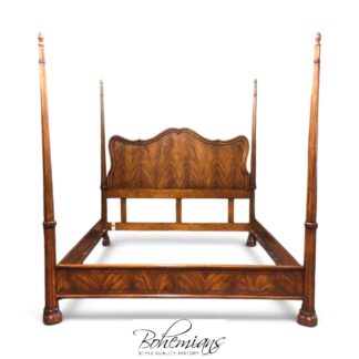 King Size Bed, Poster Bed, Attributed to Century Furniture