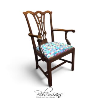 Vintage Chippendale Chair, Mahogany Accent Chair, Custom Made