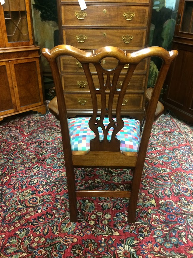 Vintage Chippendale Chair, Mahogany Accent Chair, Custom Made - Image 7