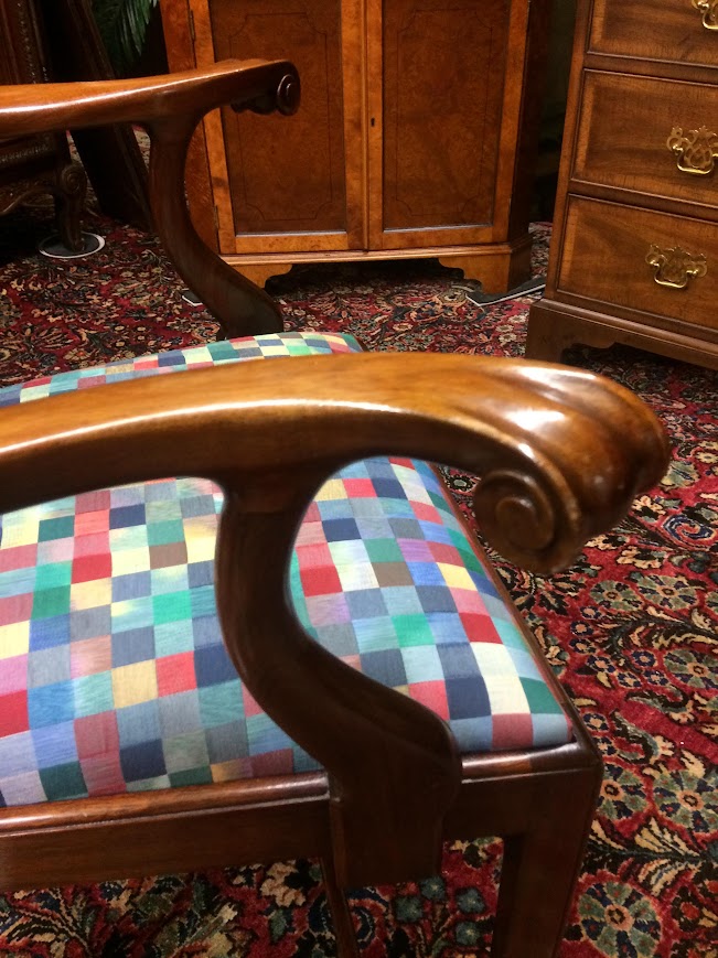 Vintage Chippendale Chair, Mahogany Accent Chair, Custom Made - Image 8
