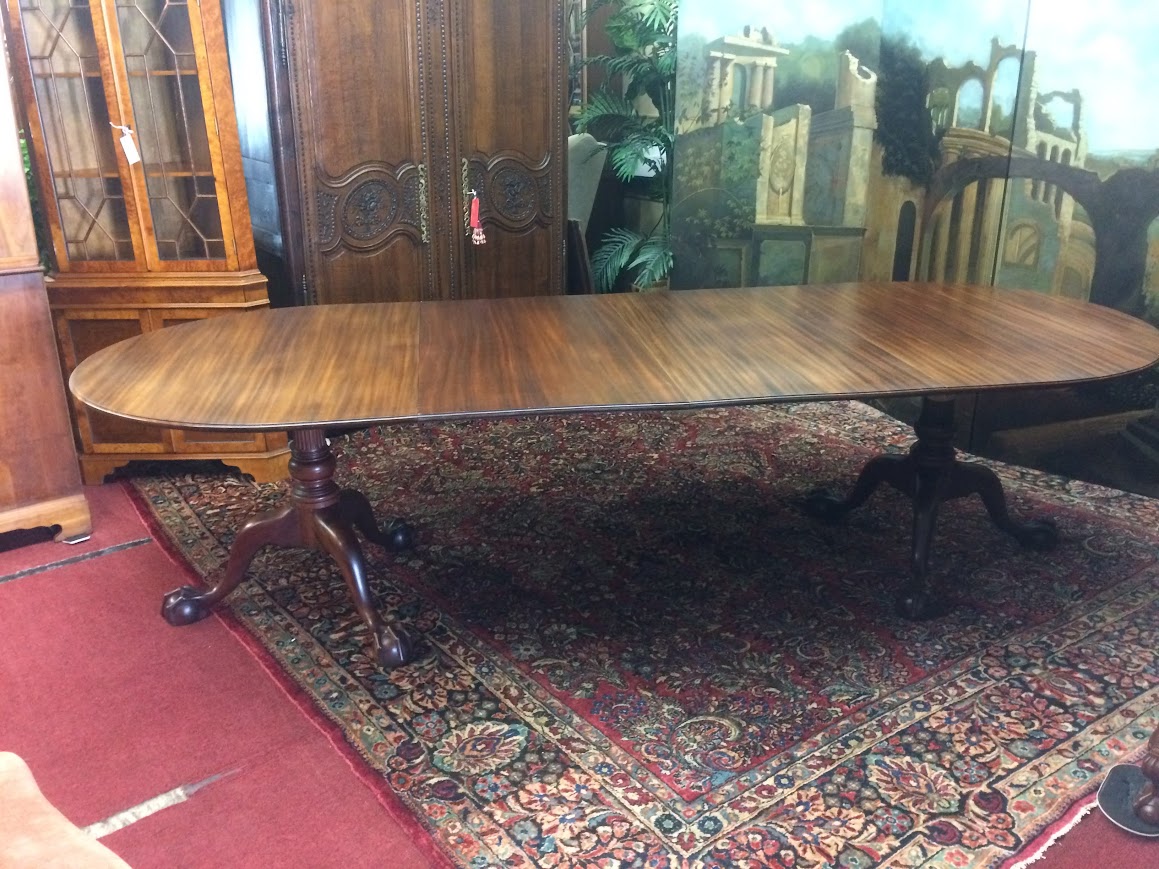 Colonial Style Dining Table, Tilting Dining Table, Mahogany Oval Table - Image 12