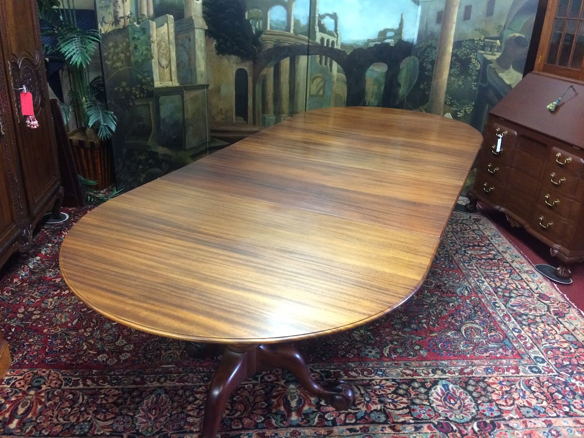Colonial Style Dining Table, Tilting Dining Table, Mahogany Oval Table - Image 15