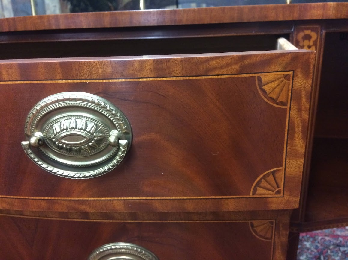 Inlaid Sideboard with Brass Gallery, Councill Craftsmen Furniture - Image 10