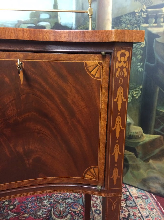 Inlaid Sideboard with Brass Gallery, Councill Craftsmen Furniture - Image 12