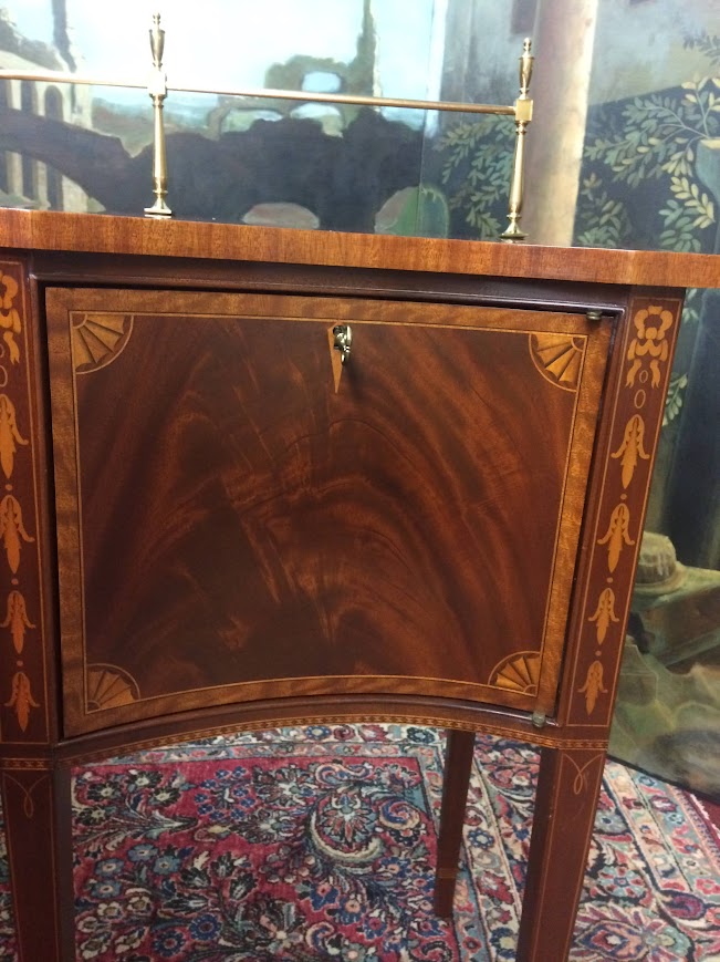Inlaid Sideboard with Brass Gallery, Councill Craftsmen Furniture - Image 13