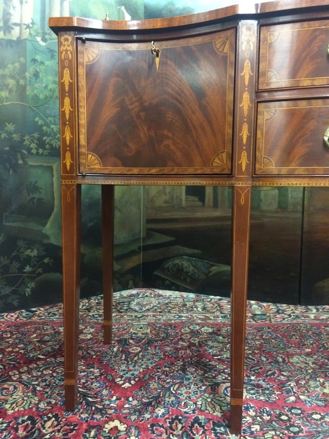 Inlaid Sideboard with Brass Gallery, Councill Craftsmen Furniture - Image 15