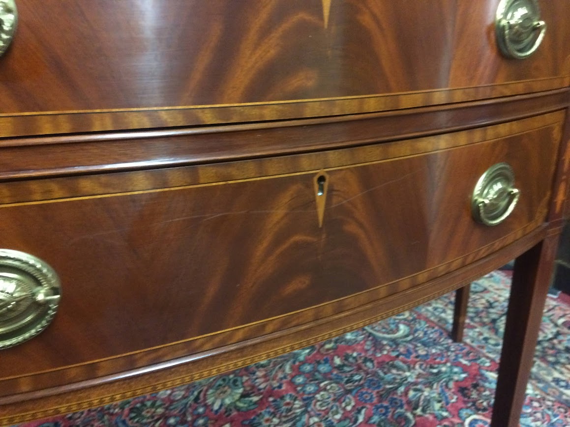 Inlaid Sideboard with Brass Gallery, Councill Craftsmen Furniture - Image 17