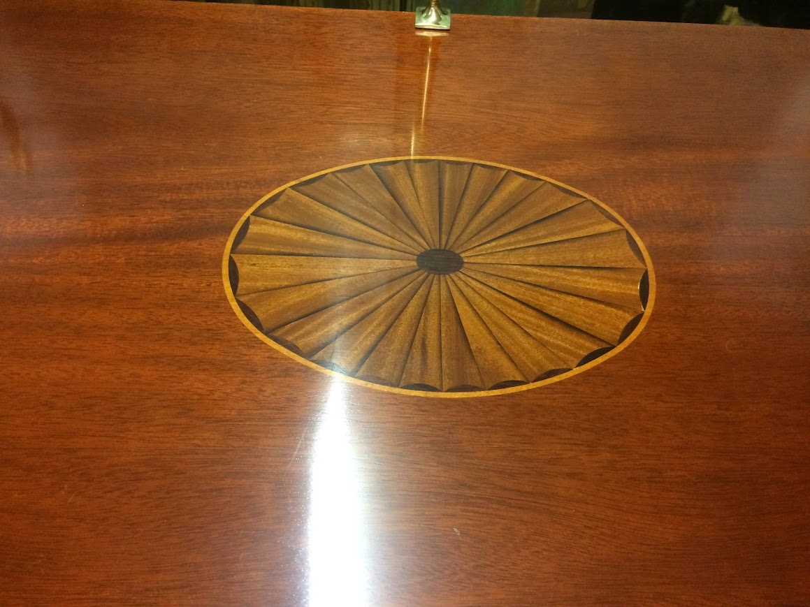 Inlaid Sideboard with Brass Gallery, Councill Craftsmen Furniture - Image 9