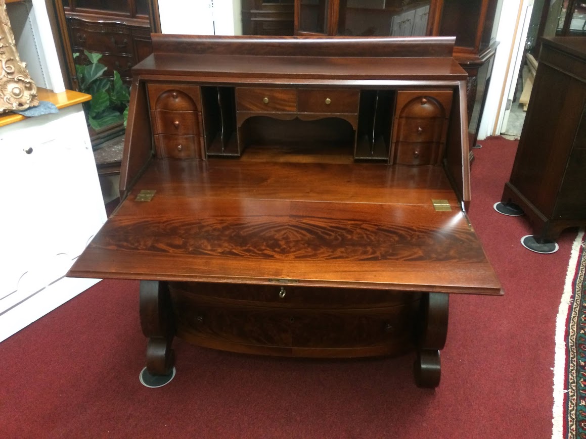 Antique Secretary Desk, Empire Revival Secretary Desk - Image 8