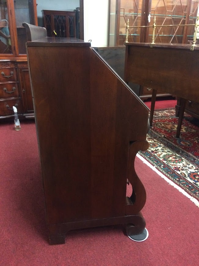 Antique Secretary Desk, Empire Revival Secretary Desk - Image 10