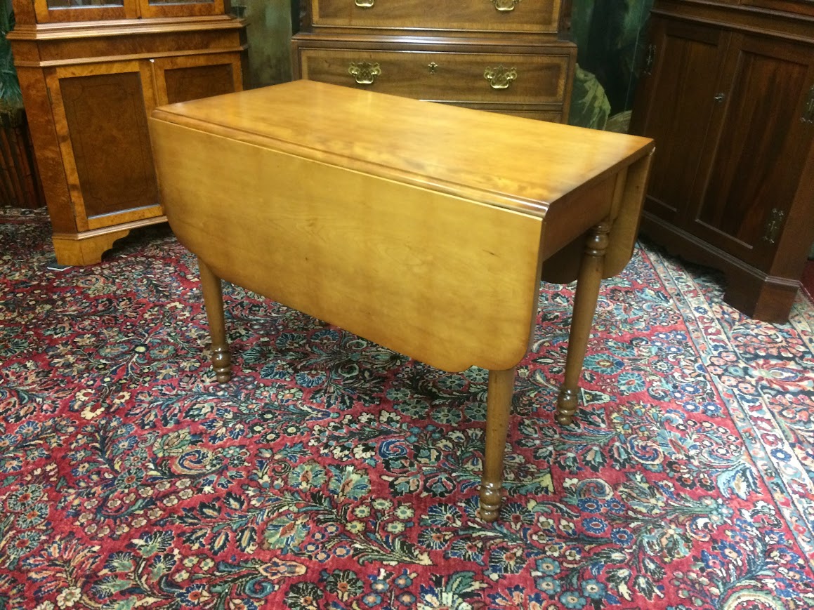Antique Drop Leaf Table, Maple Dining Table - Image 2