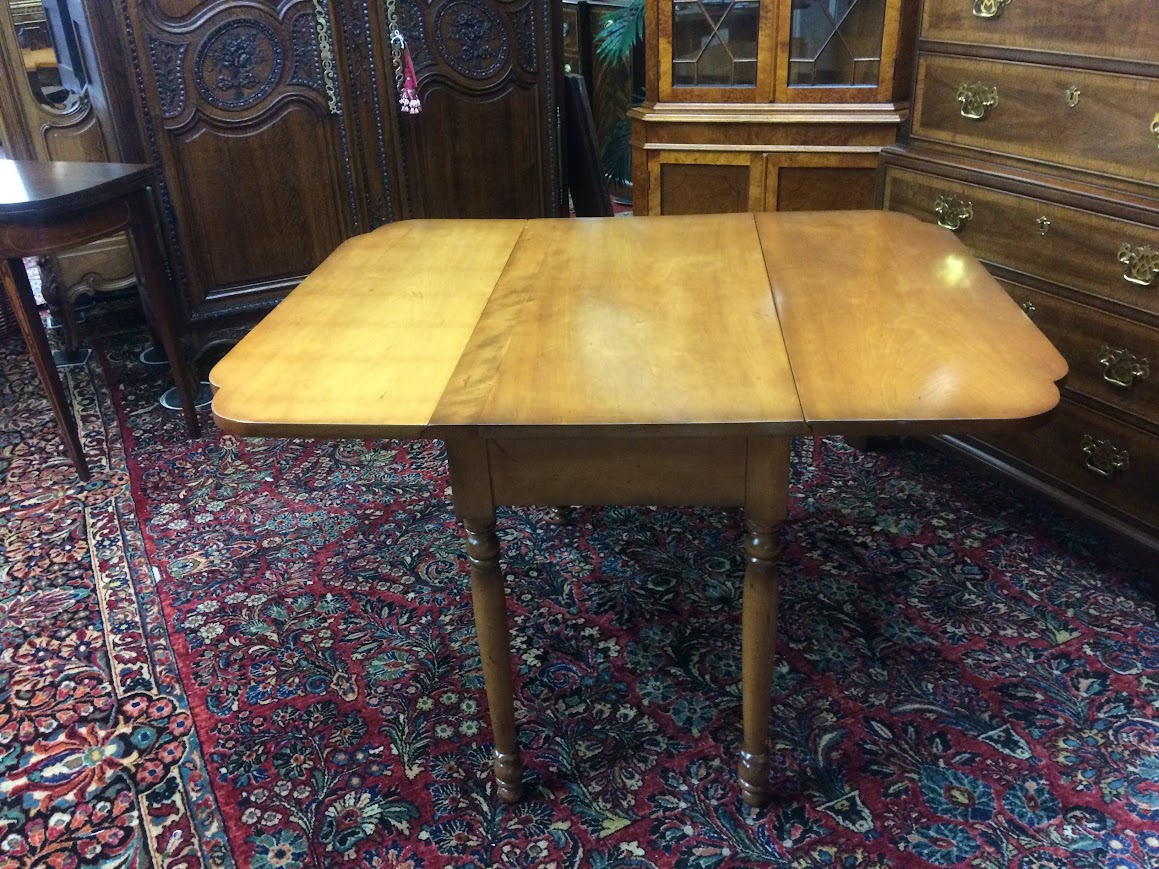 Antique Drop Leaf Table, Maple Dining Table - Image 4