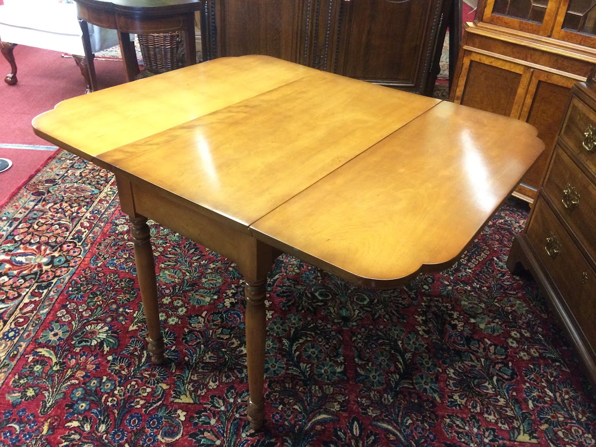 Antique Drop Leaf Table, Maple Dining Table - Image 5