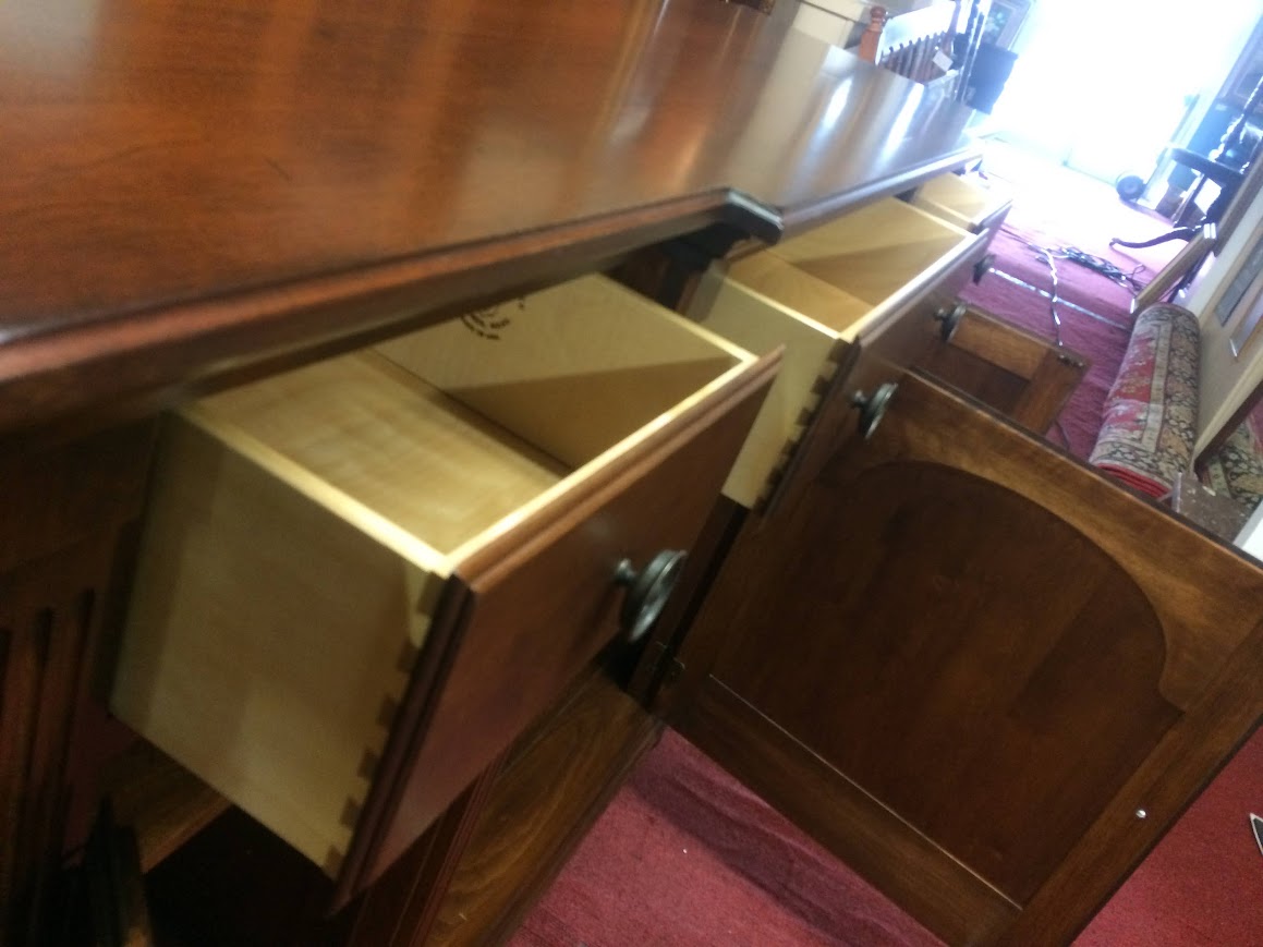 Vintage Buffet, Cherry Wood Tall Server, Nichols and Stone Furniture - Image 9